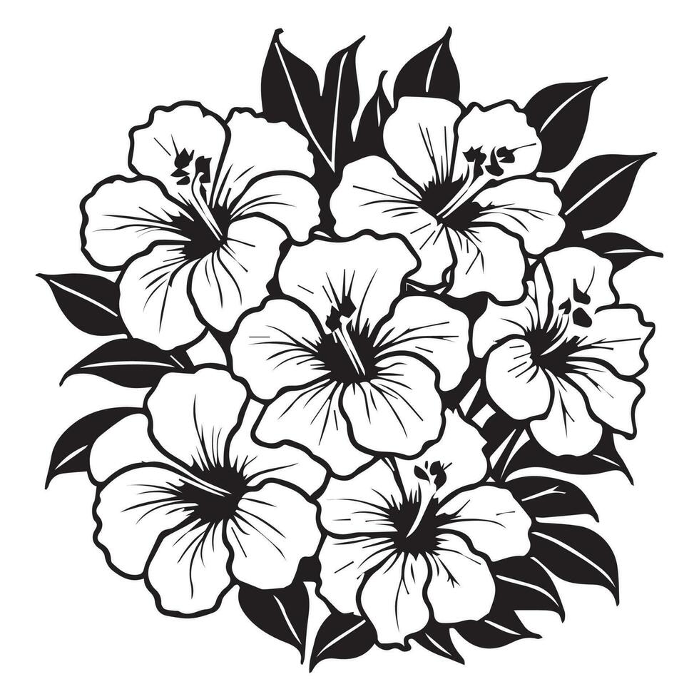 hibiscus Rose fleur vecteur illustration, fleur vecteur illustration.