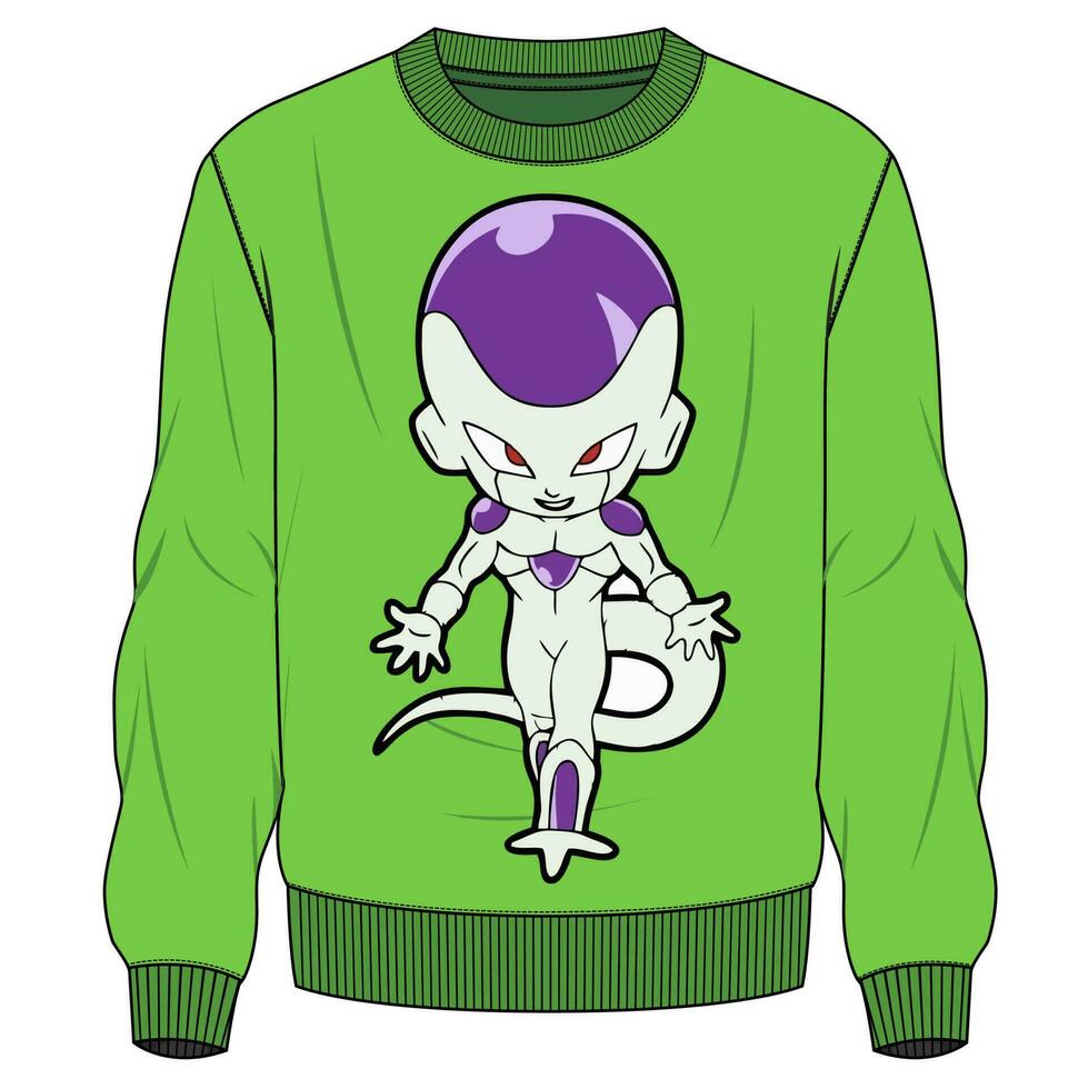 personnage dans dragon Balle vecteur illustration pour T-shirt, veste, sweatshirt à capuche, autocollant, ou peu importe