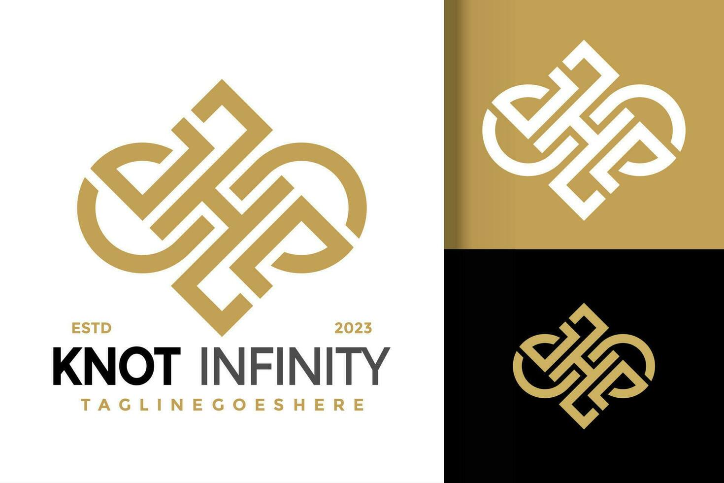 lettre h nœud infini logo vecteur icône illustration