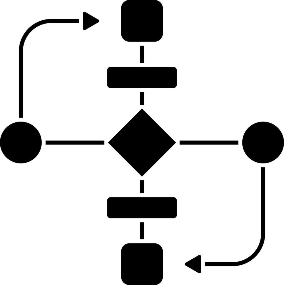 illustration de organigramme icône vecteur