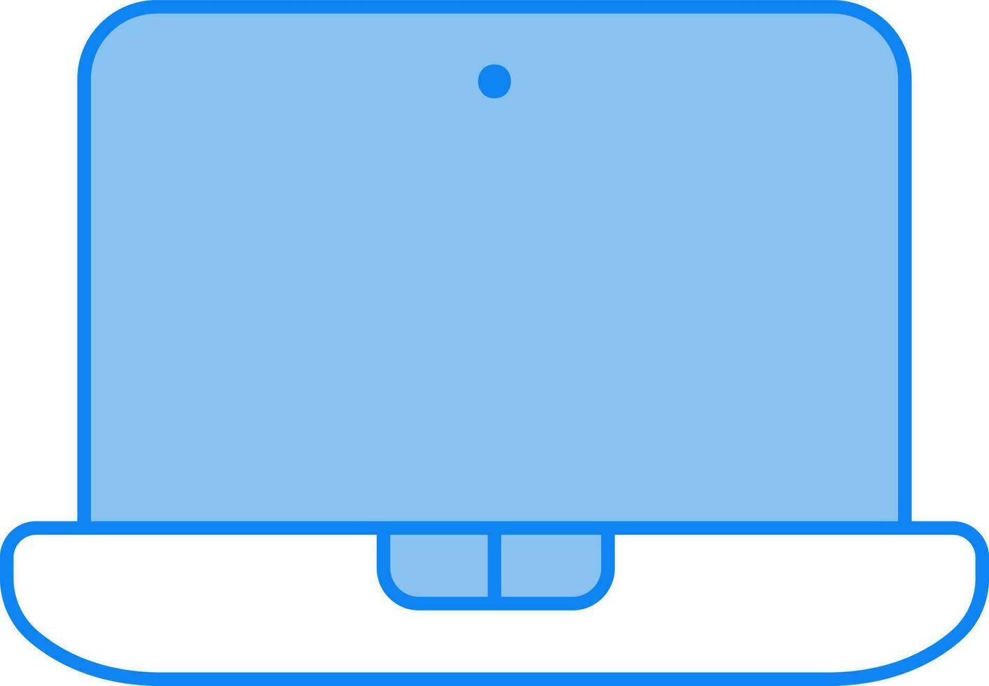 plat style portable icône dans bleu et blanc couleur. vecteur