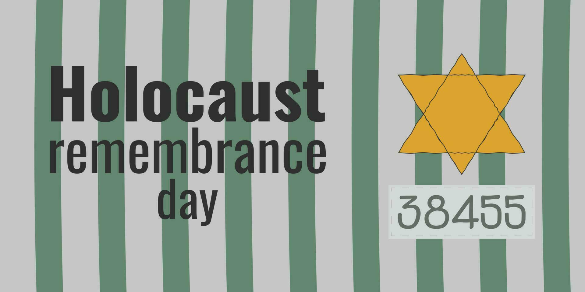 Mémorial journée de le génocide juif personnes. vecteur
