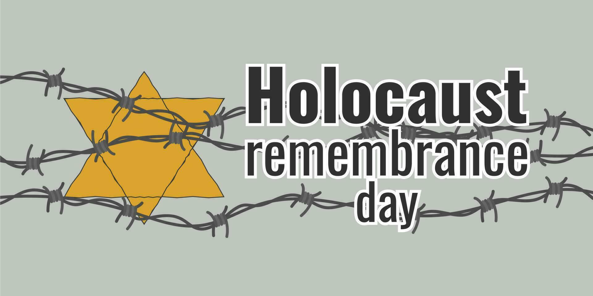 Mémorial journée de le génocide juif personnes. vecteur