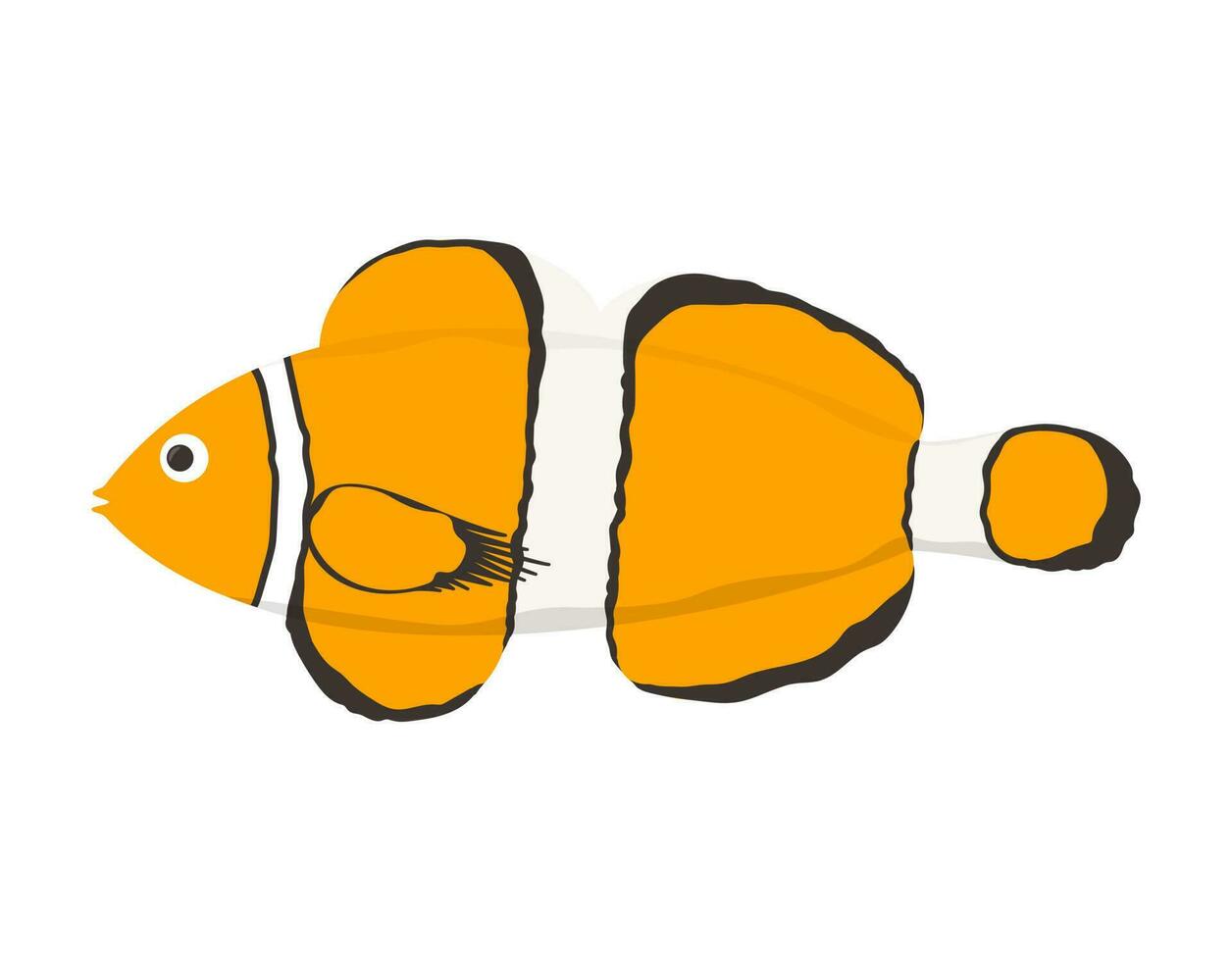 vecteur illustration. isolé mignonne mer poisson dans dessin animé style. icône.