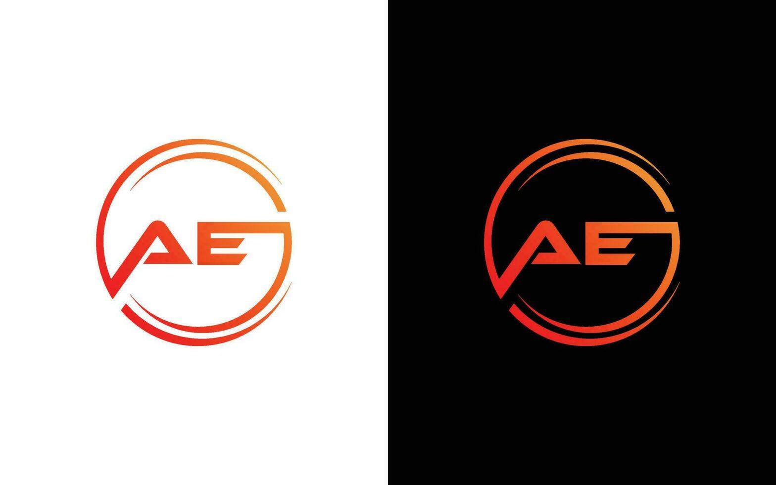 ae Créatif cercle logo vecteur modèle