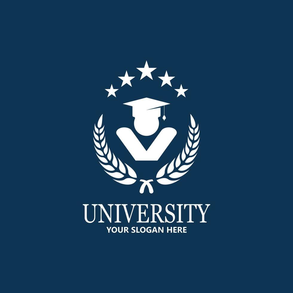 modèle de conception de logo d'école et de cours d'académie universitaire vecteur