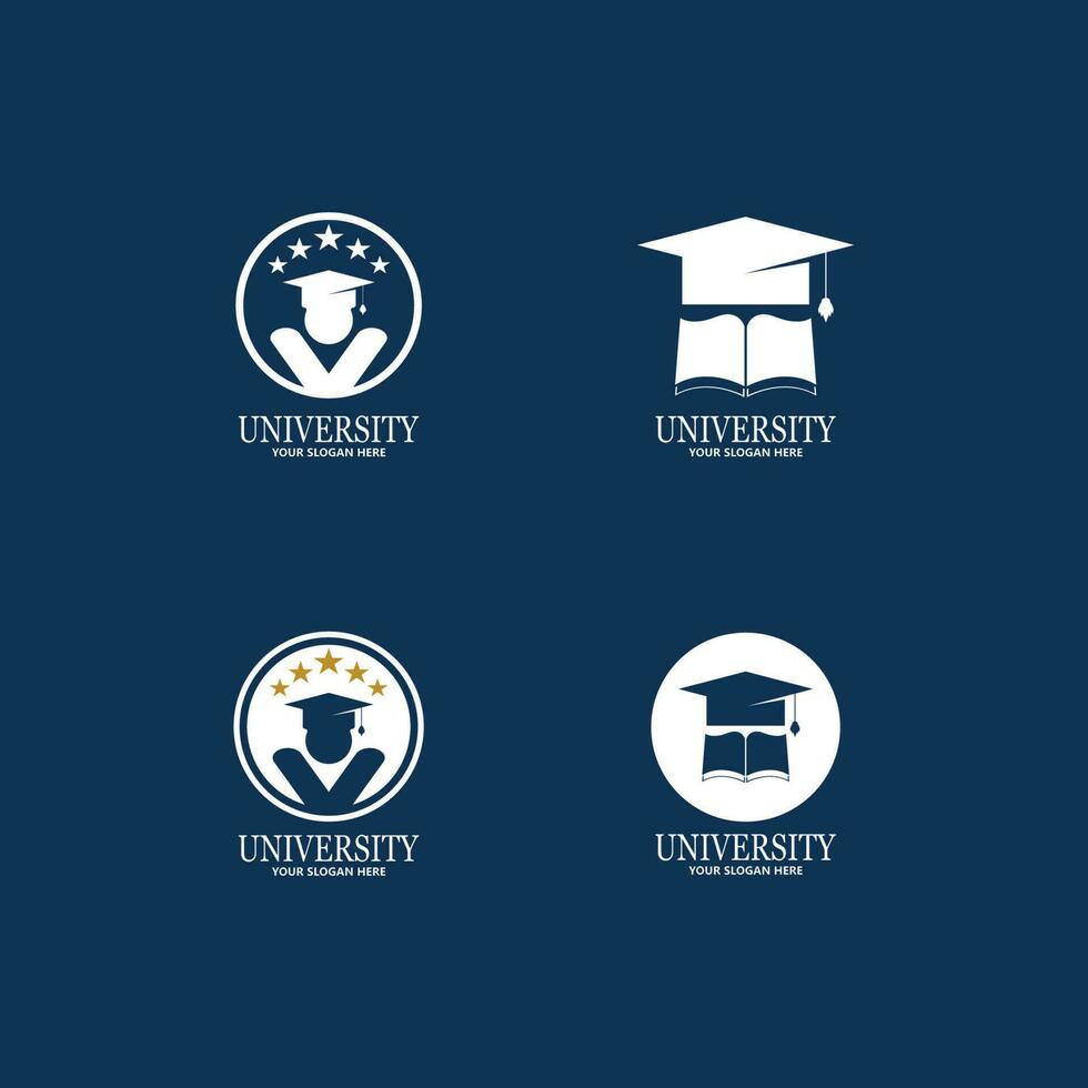 modèle de conception de logo d'école et de cours d'académie universitaire vecteur