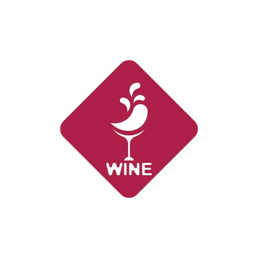 icône de vin et modèle de vecteur de symbole