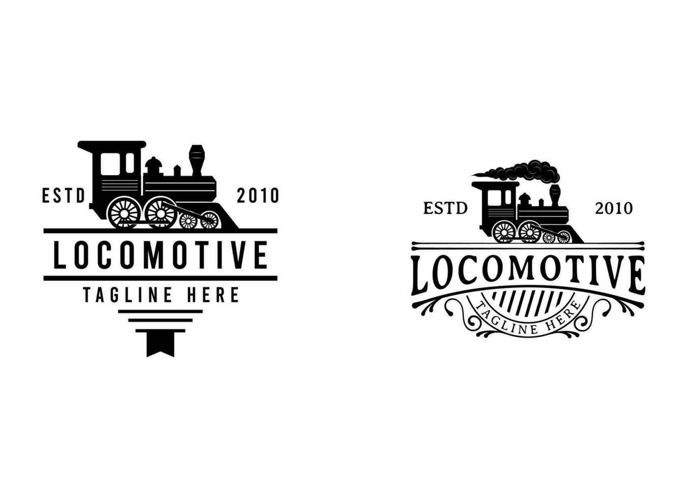 train locomotive logo conception. train logo conception vecteur