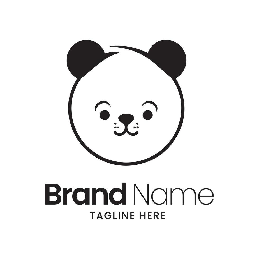 Panda logo conception modèle. mignonne Panda vecteur icône.