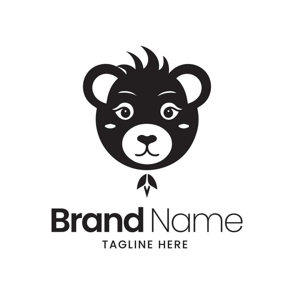 Panda logo conception modèle. mignonne Panda vecteur icône.