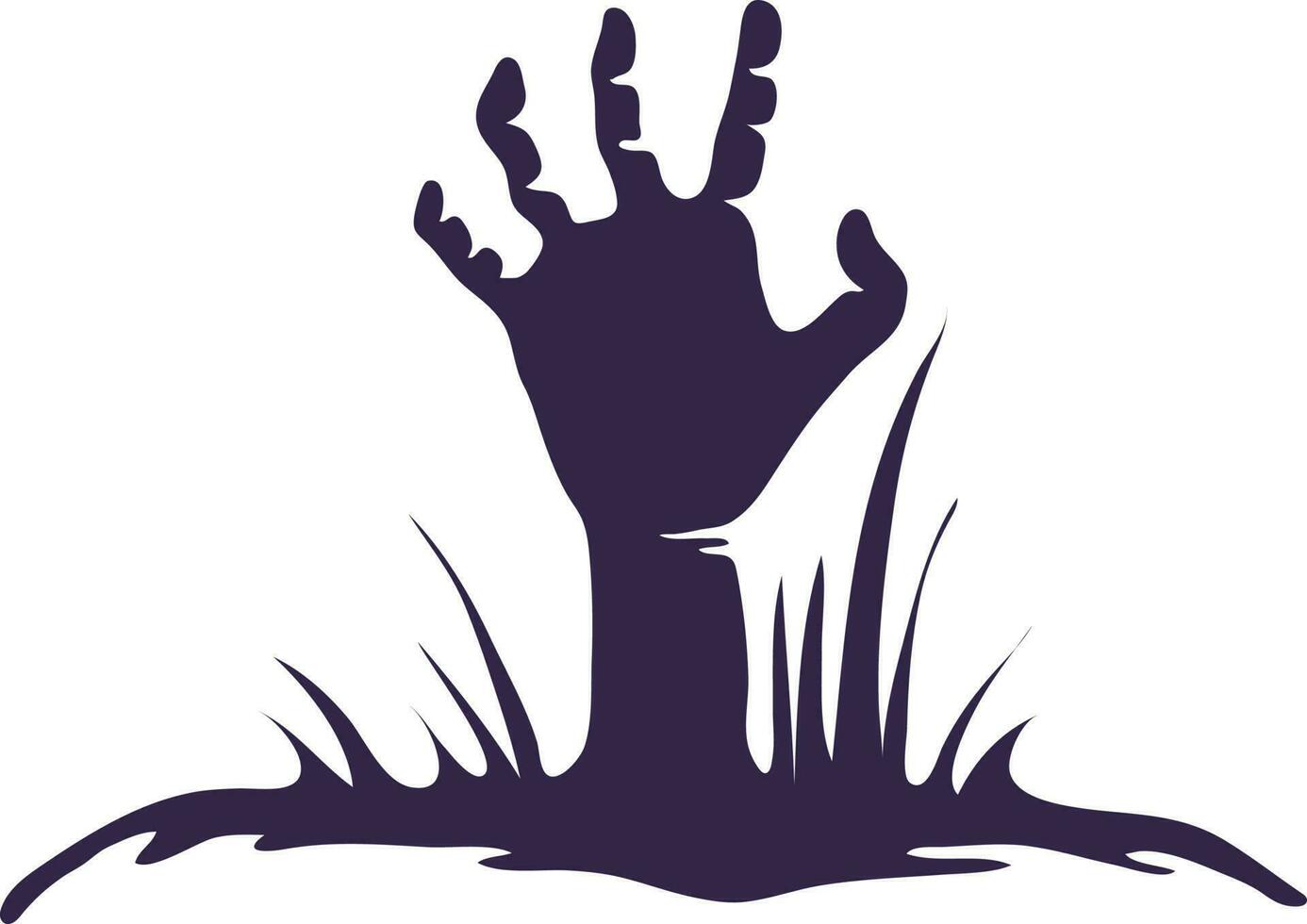 illustration de zombi main pour Halloween. vecteur