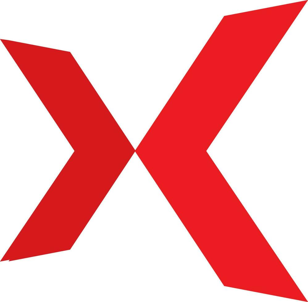 rouge xing logo sur blanc Contexte. vecteur