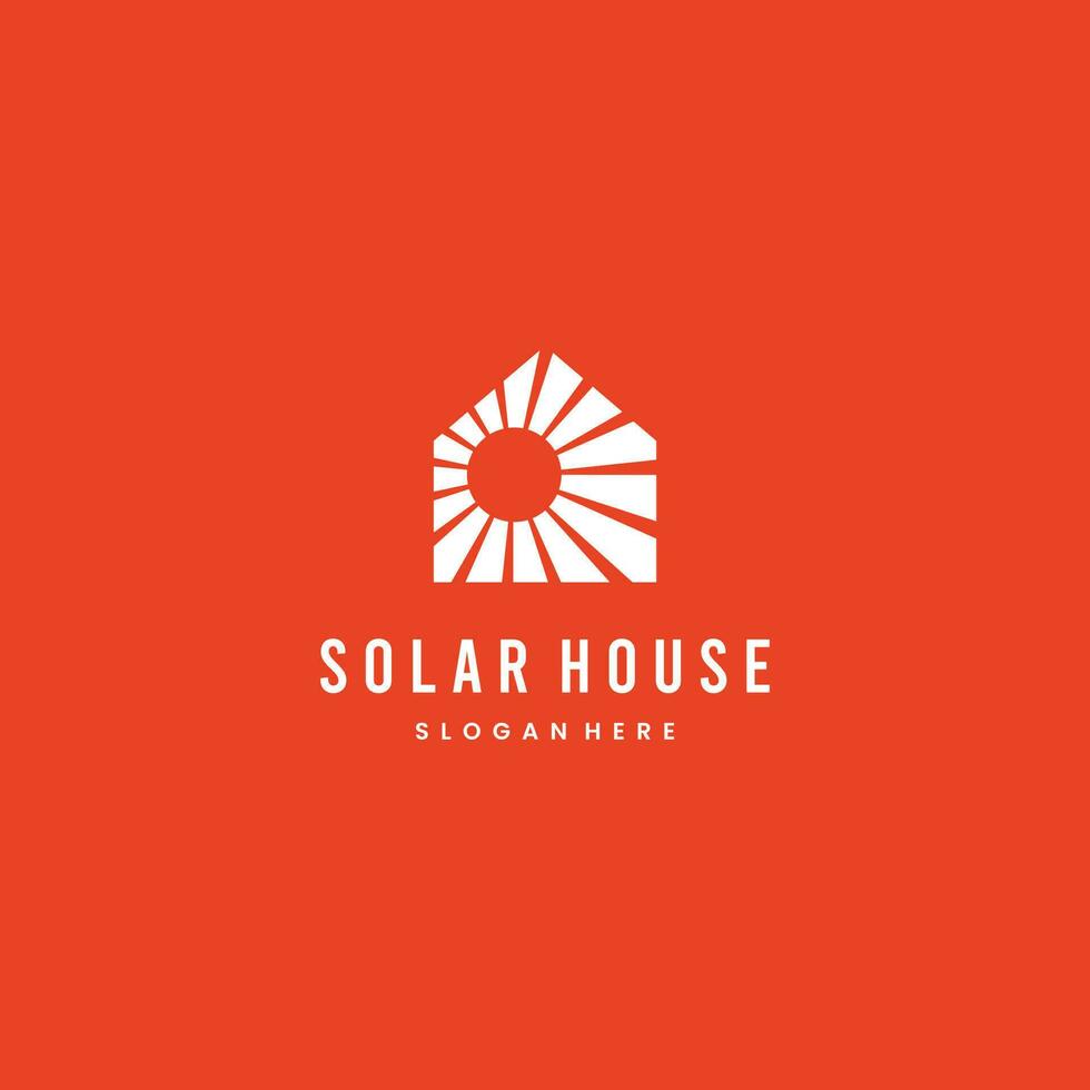 solaire maison logo conception moderne concept vecteur
