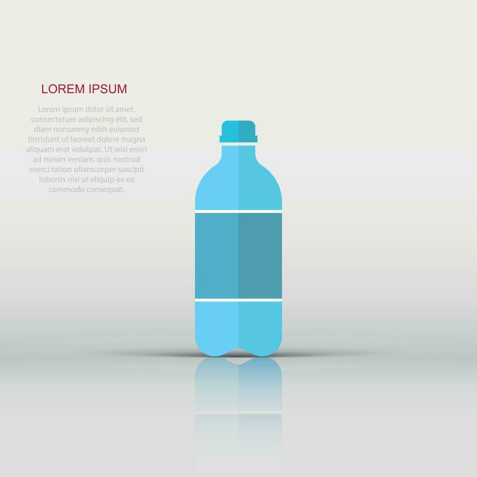 l'eau bouteille icône dans plat style. Plastique un soda bouteille vecteur illustration sur blanc isolé Contexte. liquide l'eau affaires concept.