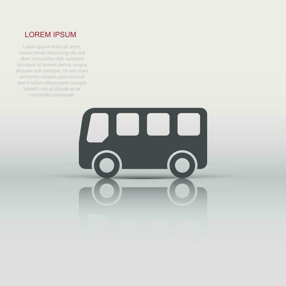 école autobus icône dans plat style. autobus vecteur illustration sur blanc isolé Contexte. entraîneur transport affaires concept.