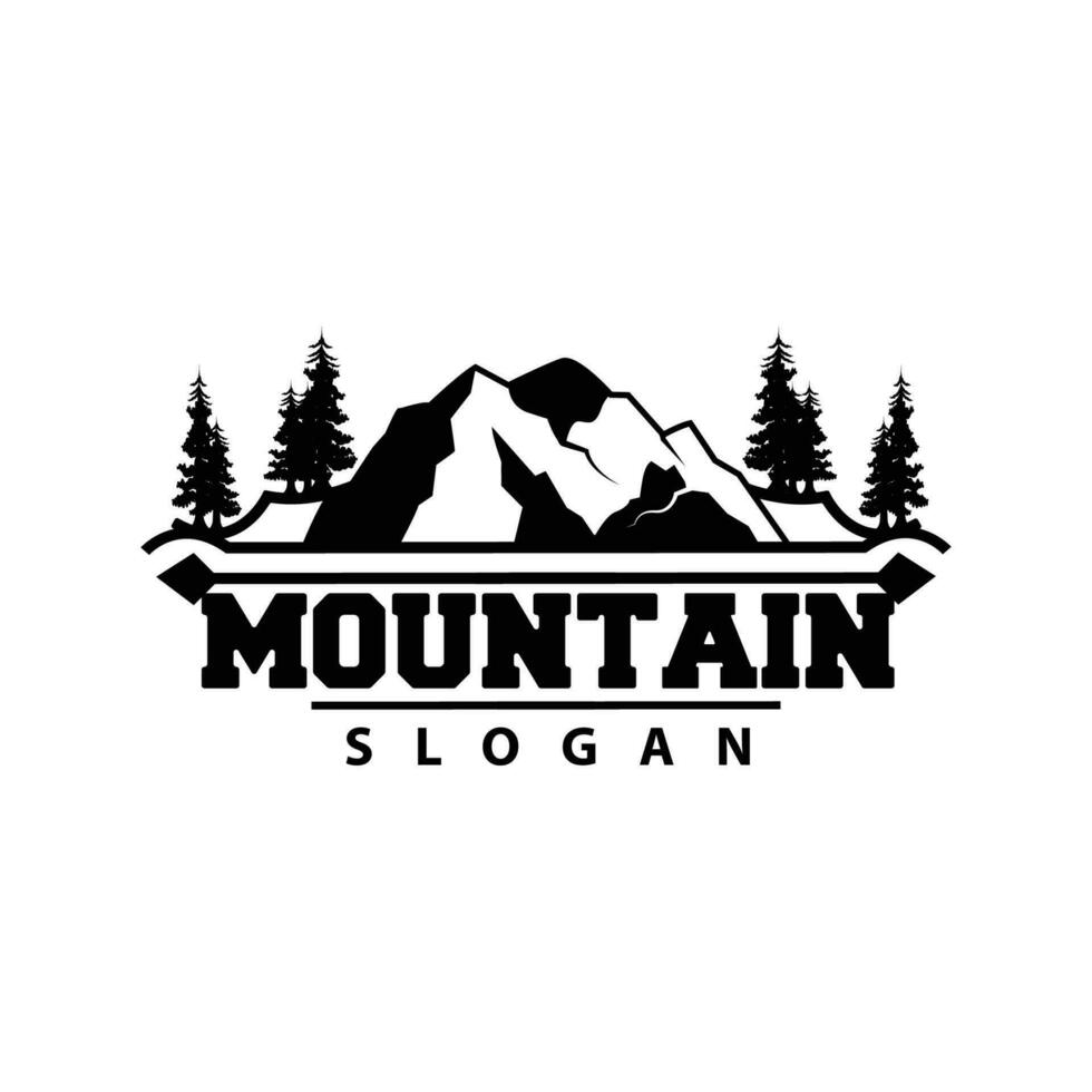 Montagne logo, la nature paysage vecteur, prime élégant Facile conception, illustration symbole modèle icône vecteur