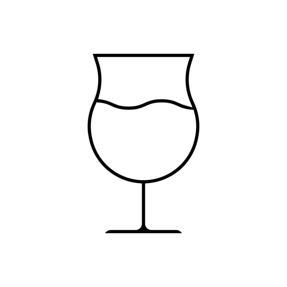 verre de vin icône vecteur. de l'alcool boisson illustration signe. gobelet symbole. bar logo. vecteur