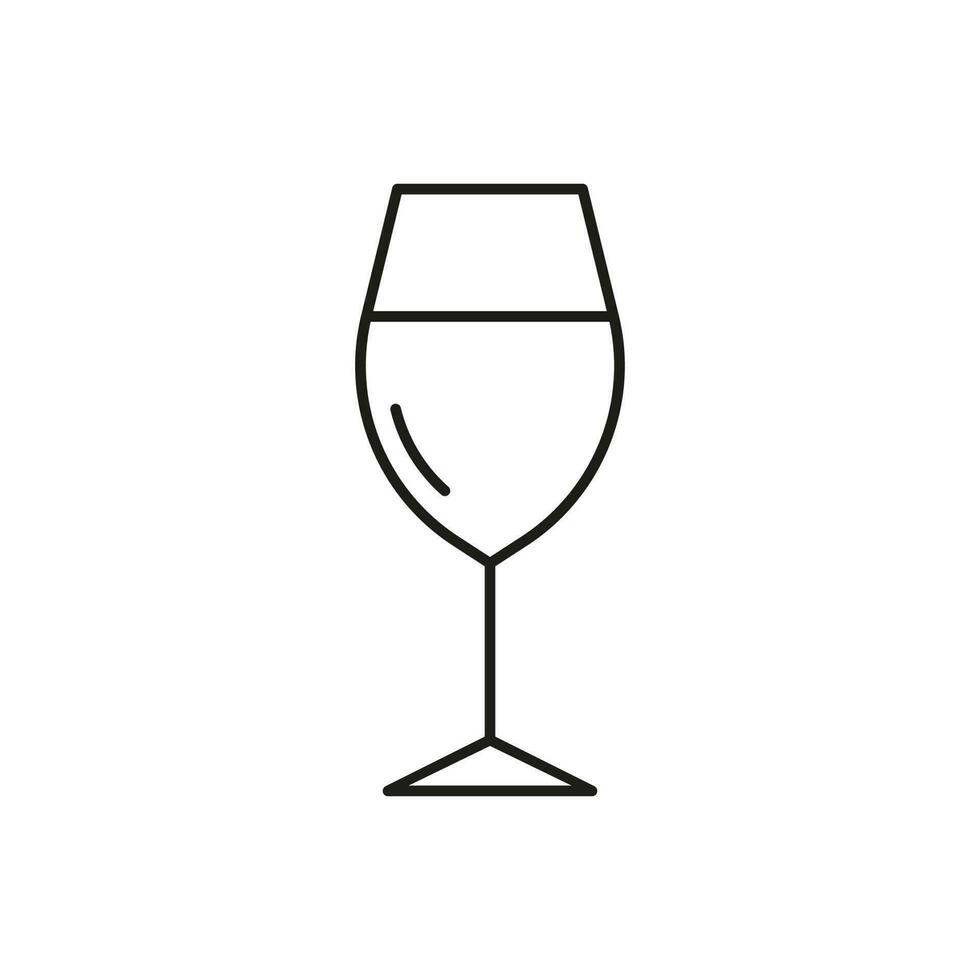 verre de vin icône vecteur. de l'alcool boisson illustration signe. gobelet symbole. bar logo. vecteur