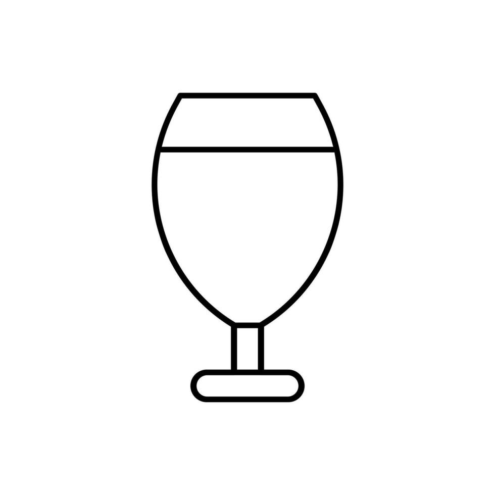 verre de vin icône vecteur. de l'alcool boisson illustration signe. gobelet symbole. bar logo. vecteur