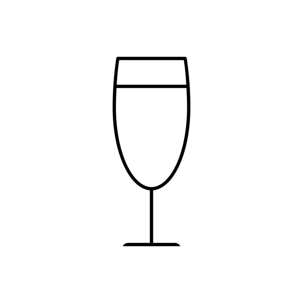 verre de vin icône vecteur. de l'alcool boisson illustration signe. gobelet symbole. bar logo. vecteur