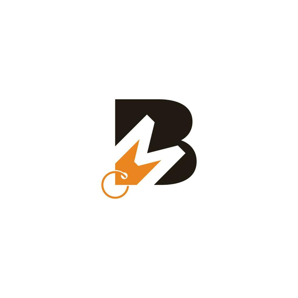lettre bm prix étiquette Facile logo vecteur