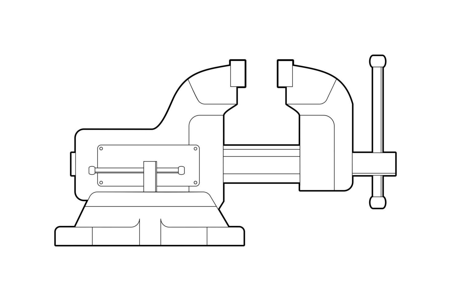 étau outils de menuiserie d'établi vecteur