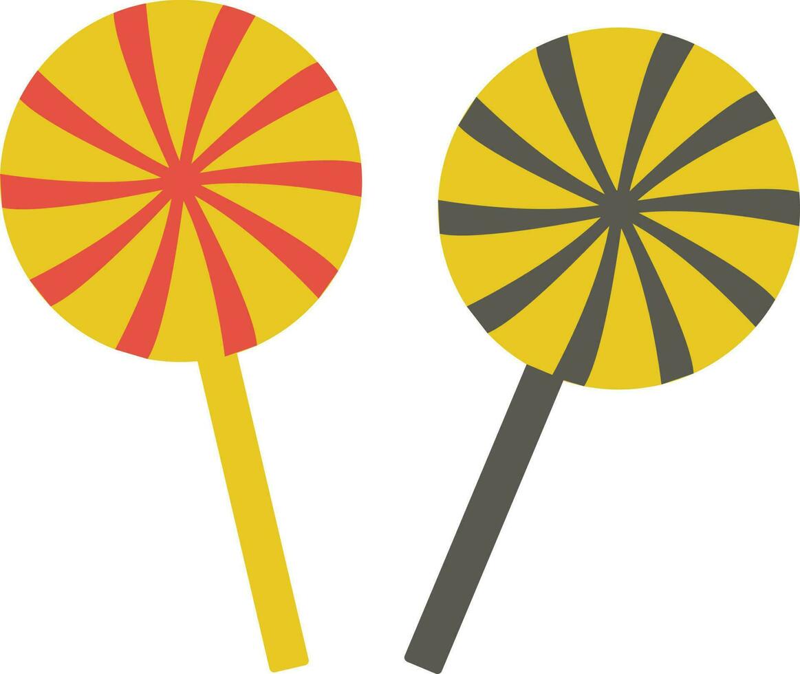 lolipop bonbons dans plat illustration. vecteur