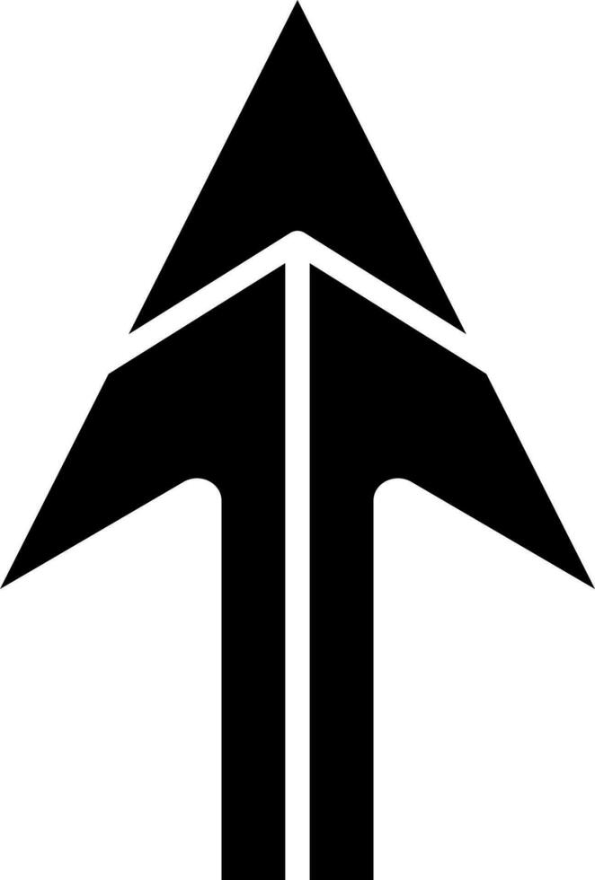 direction La Flèche icône ou symbole. vecteur
