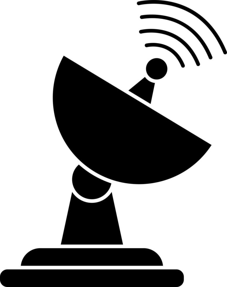 illustration de Satellite plat glyphe icône. vecteur
