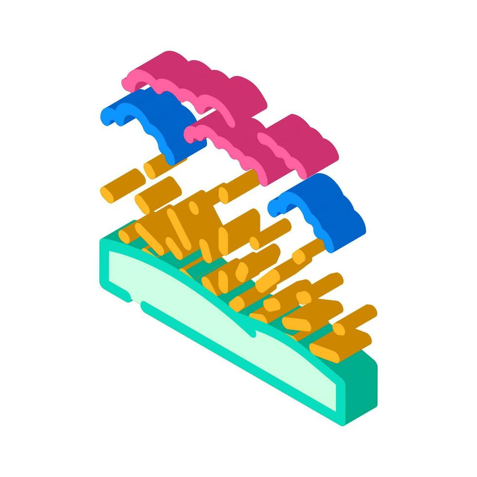 lumière du soleil lever du soleil Soleil été isométrique icône vecteur illustration