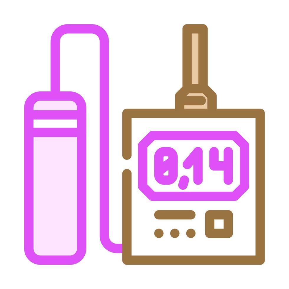 radiation surveillance nucléaire énergie Couleur icône vecteur illustration