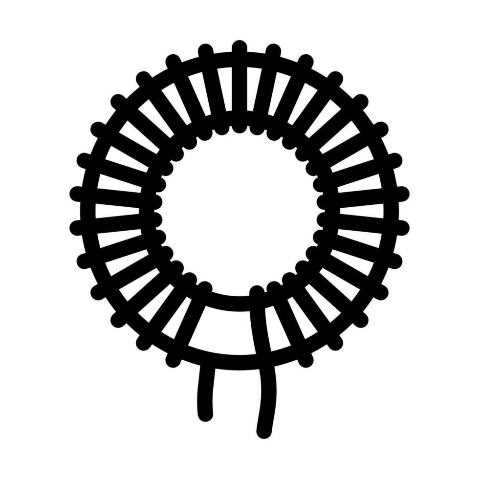 inducteur électronique composant ligne icône vecteur illustration