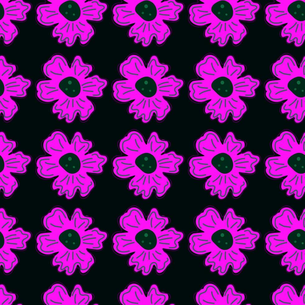 camomille fleur sans couture modèle, élégamment dans une Facile style. abstrait floral interminable Contexte. vecteur