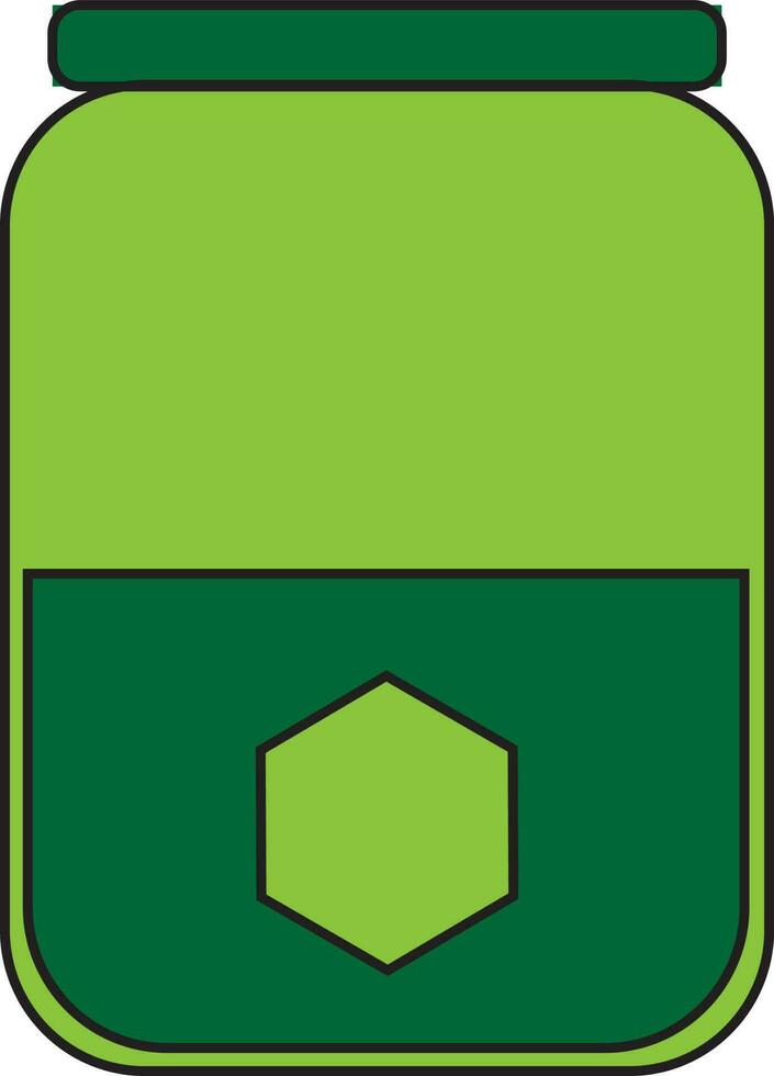 illustration de vert récipient dans plat style. vecteur