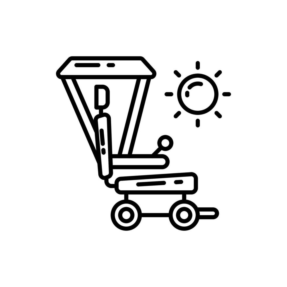 solaire fauteuil roulant icône dans vecteur. illustration vecteur