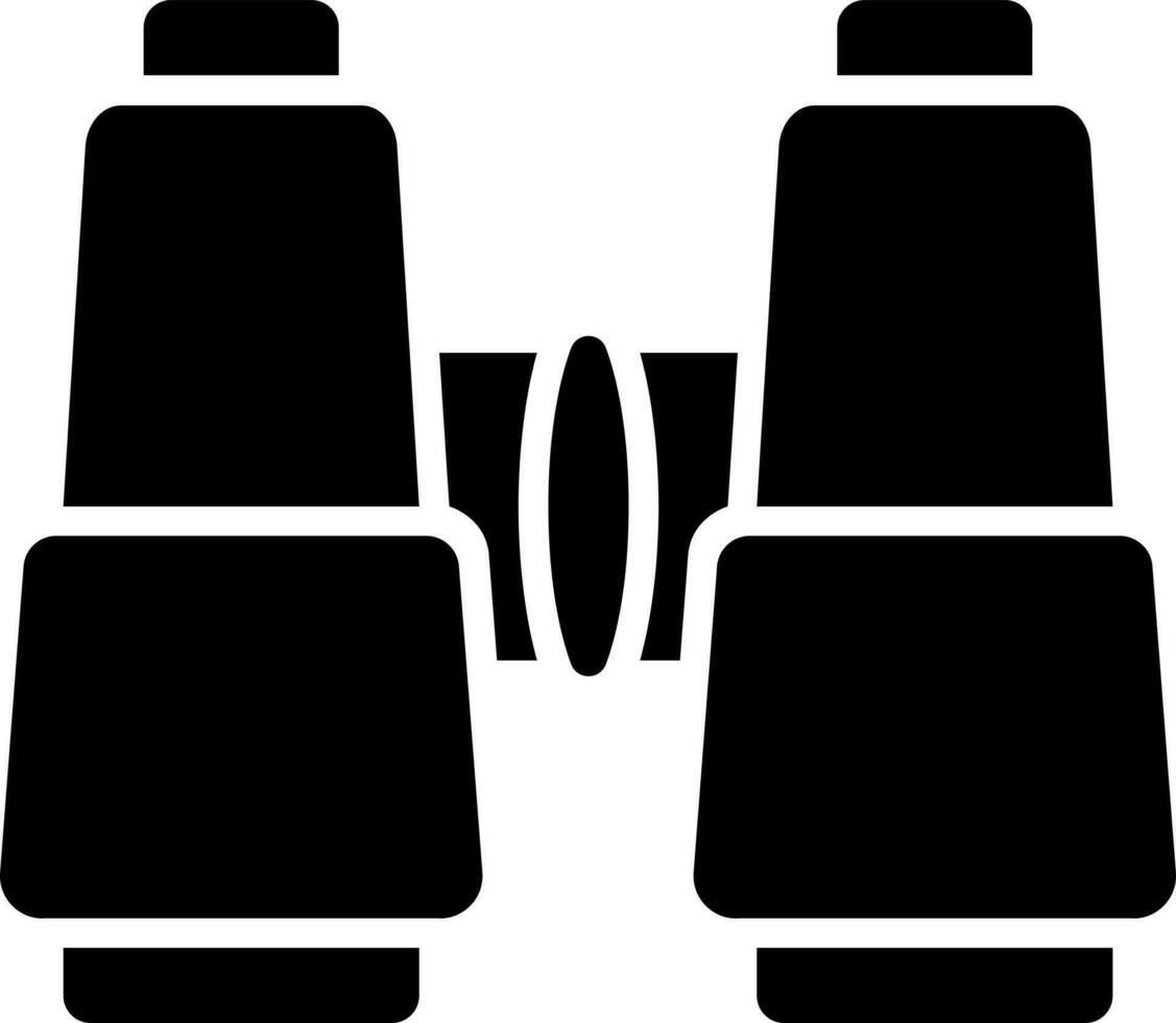 binoculaire glyphe icône ou symbole. vecteur