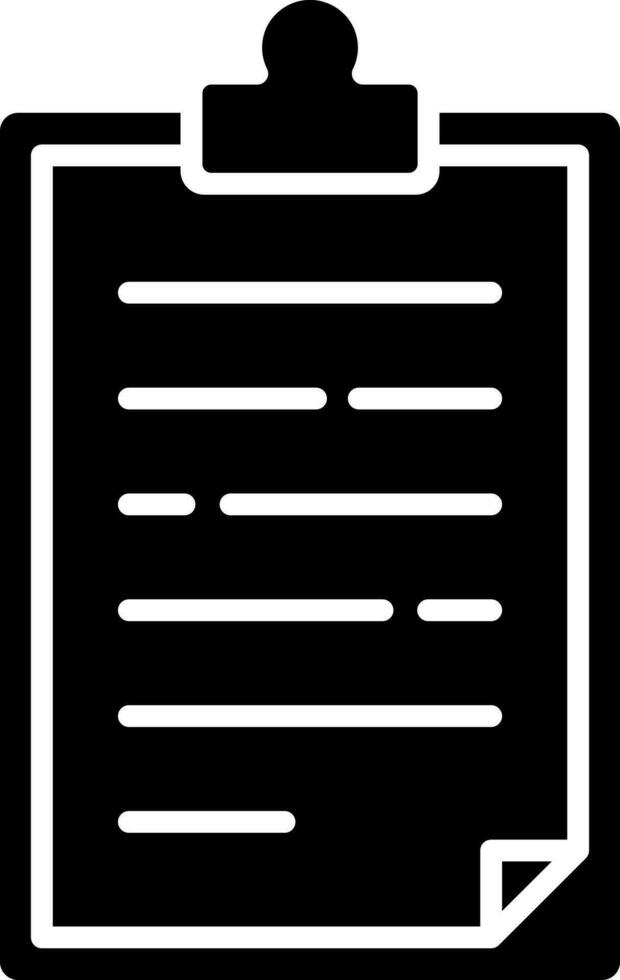 glyphe presse-papiers icône dans plat style. vecteur