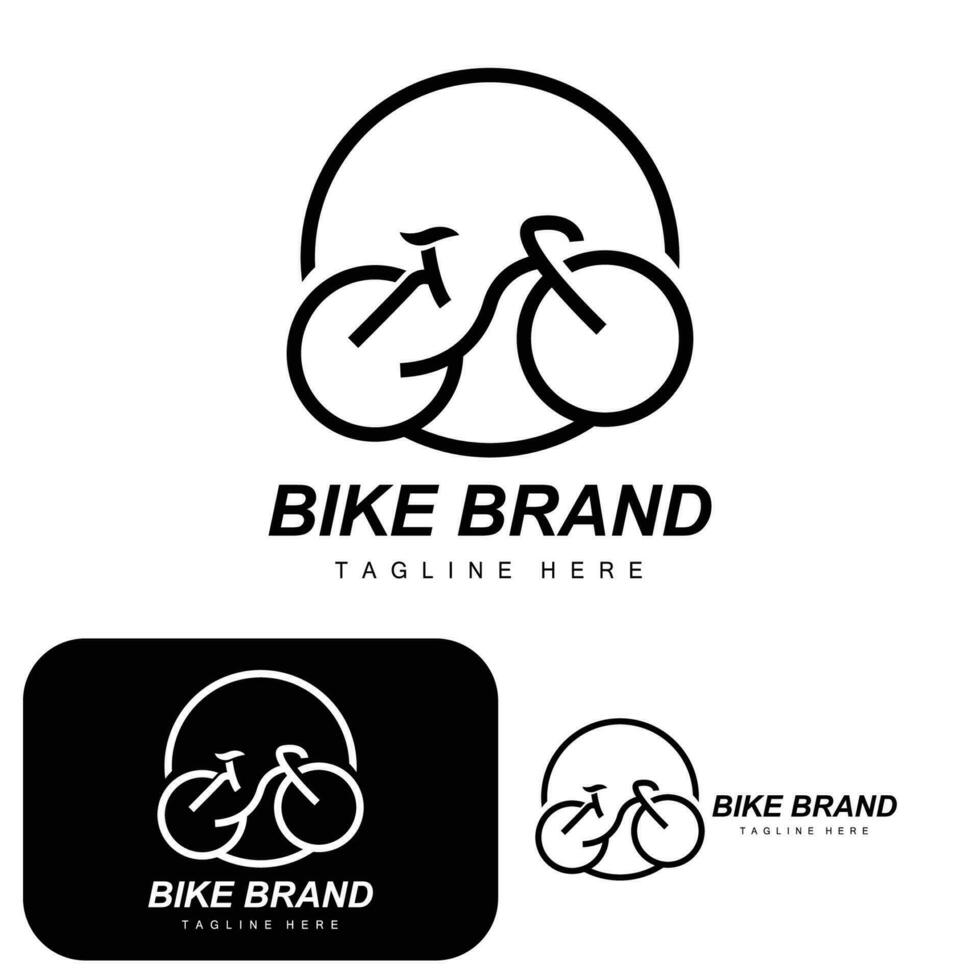 vélo logo, véhicule vecteur, vélo silhouette icône, Facile conception inspiration vecteur