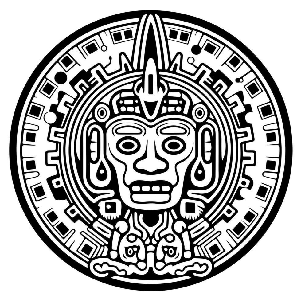 maya aztèque totem tatouage vecteur icône