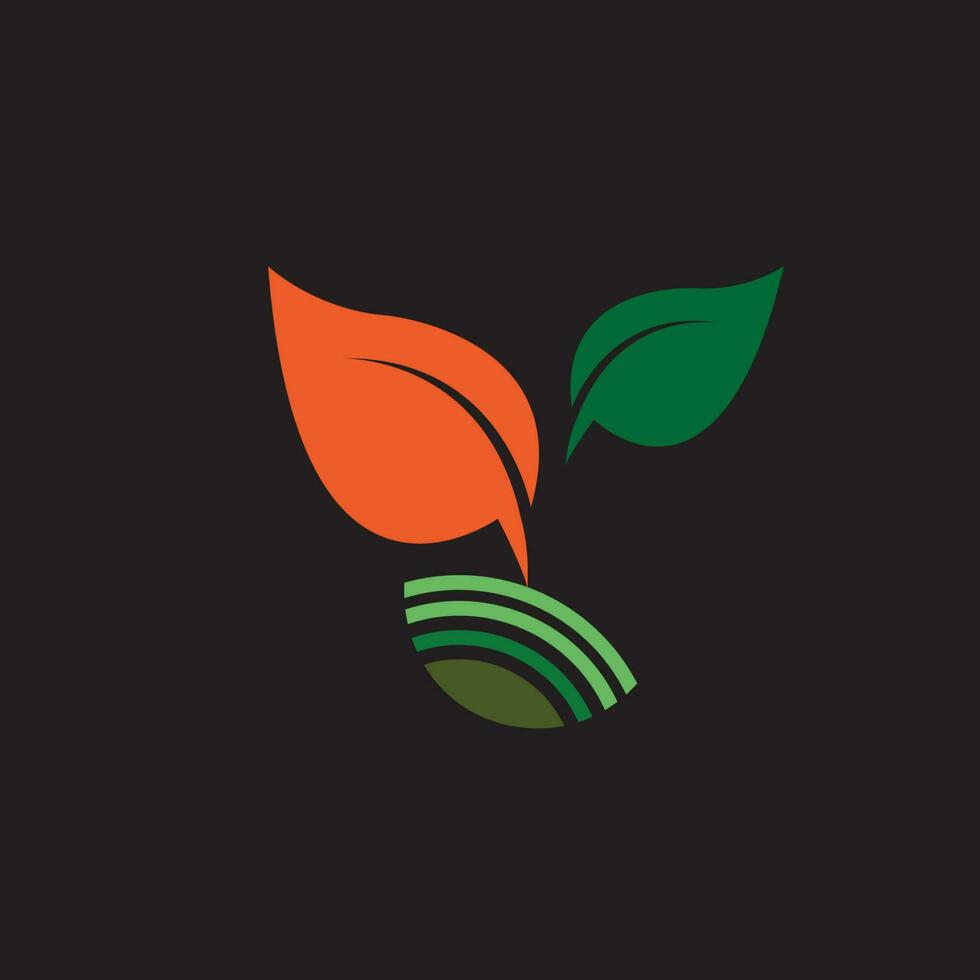 logo de plante biologique vecteur