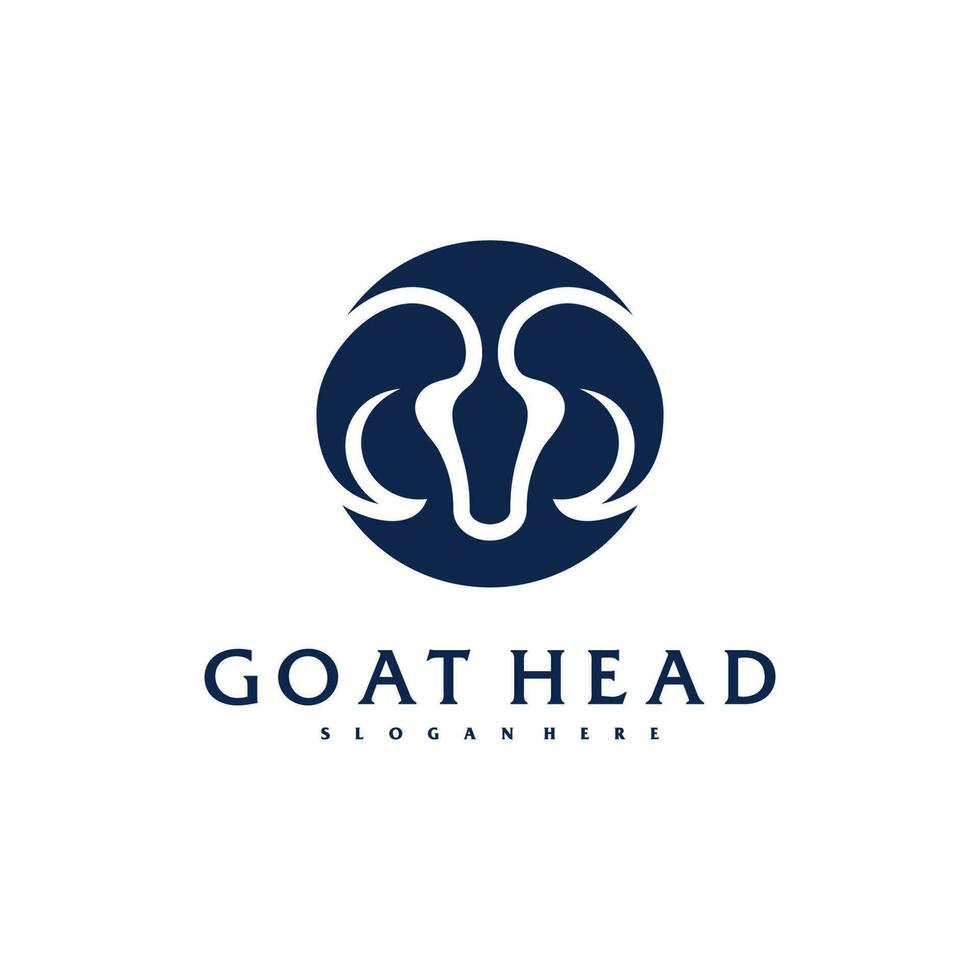 chèvre tête logo modèle, Créatif chèvre logo conception vecteur