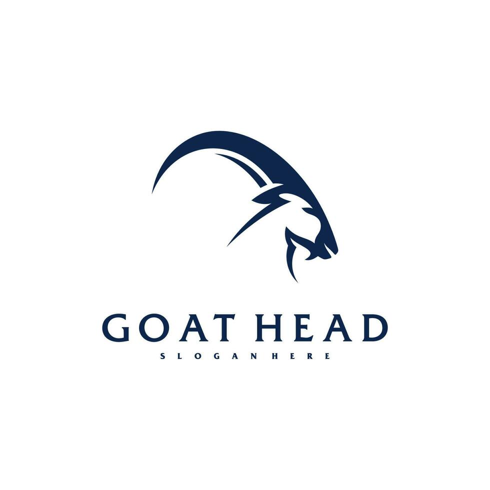 chèvre tête logo modèle, Créatif chèvre logo conception vecteur
