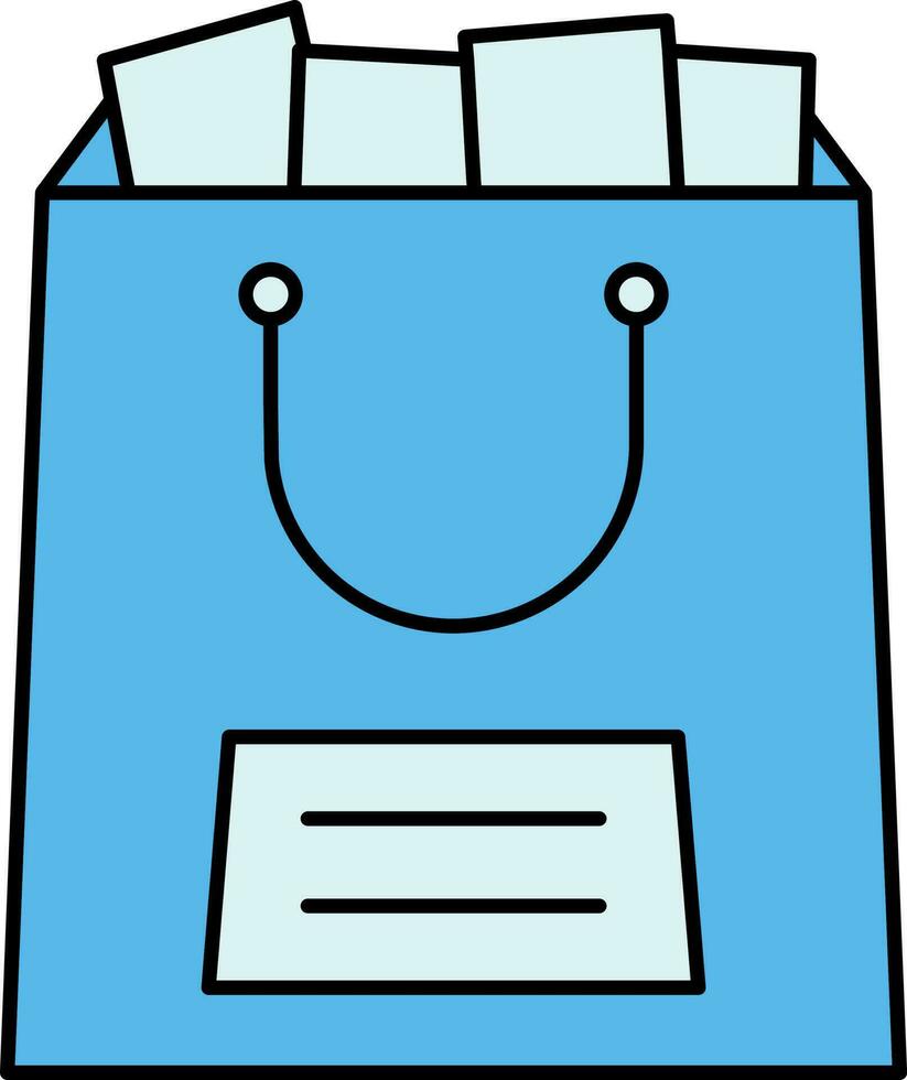 illustration de porter sac icône dans bleu couleur. vecteur