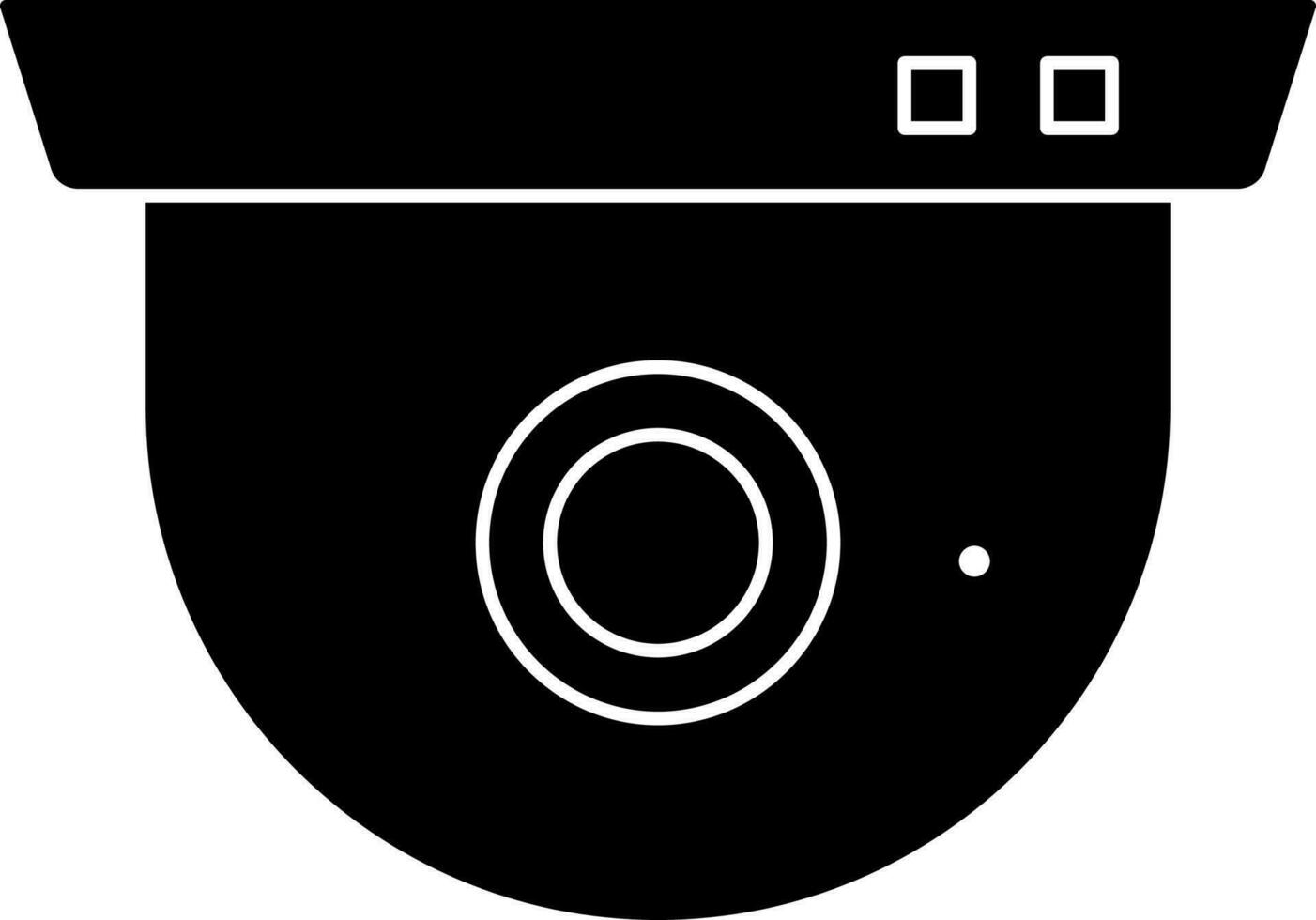 vidéosurveillance caméra icône dans noir et blanc couleur. vecteur