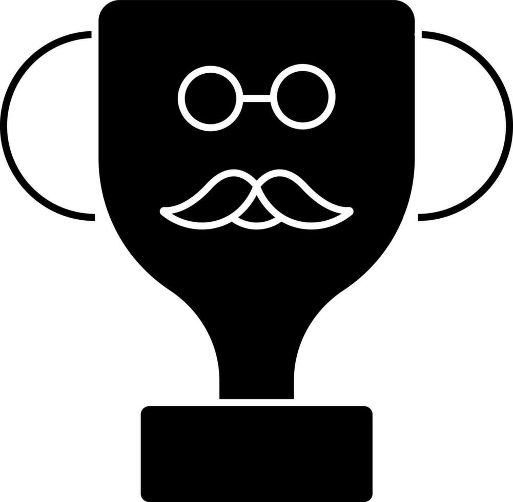 meilleur papa trophée icône dans noir et blanc couleur. vecteur