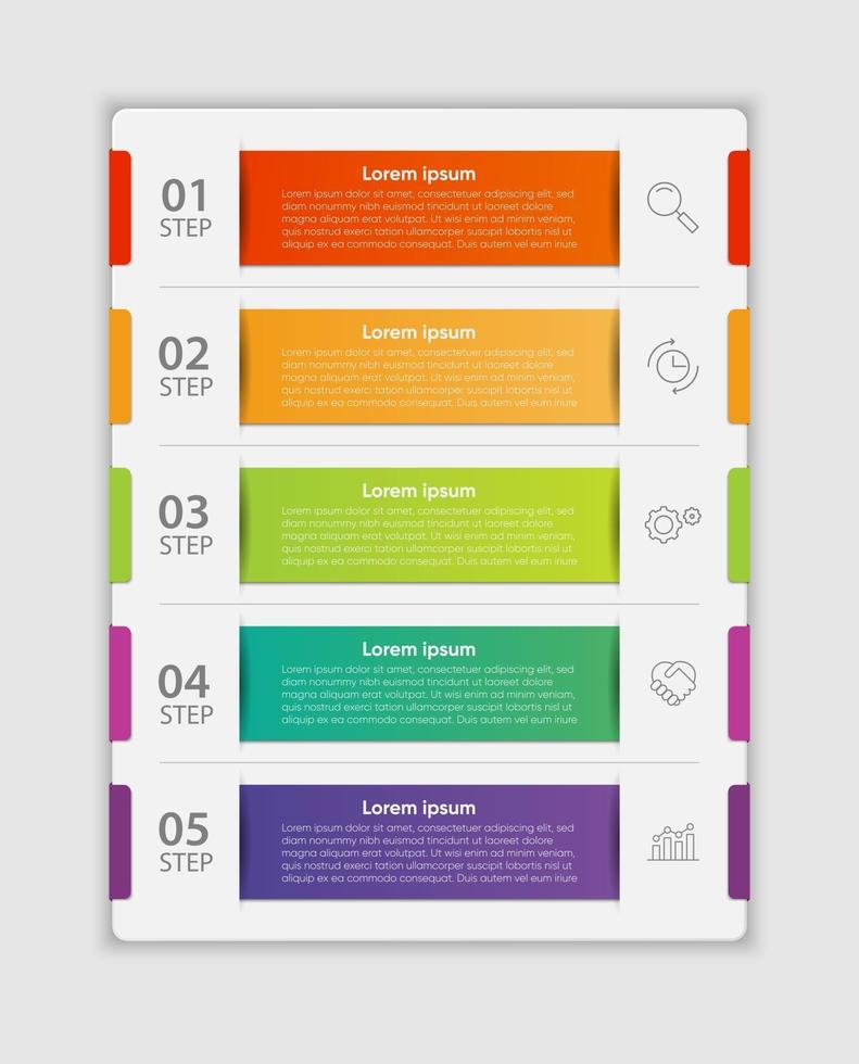 icônes infographiques de chronologie de visualisation de données commerciales conçues pour le modèle de fond abstrait vecteur