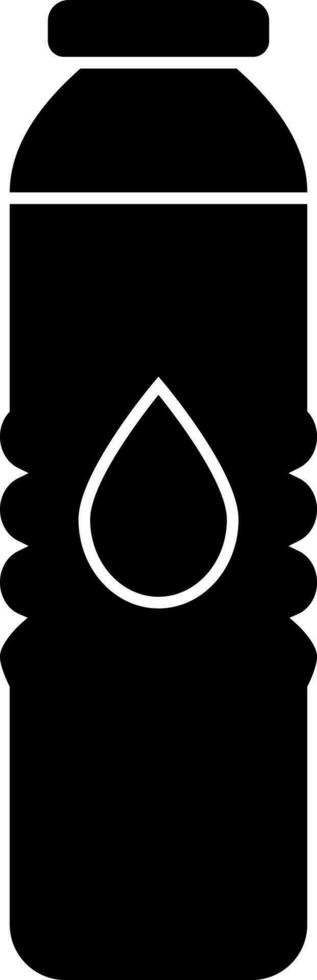 isolé noir l'eau bouteille icône. vecteur