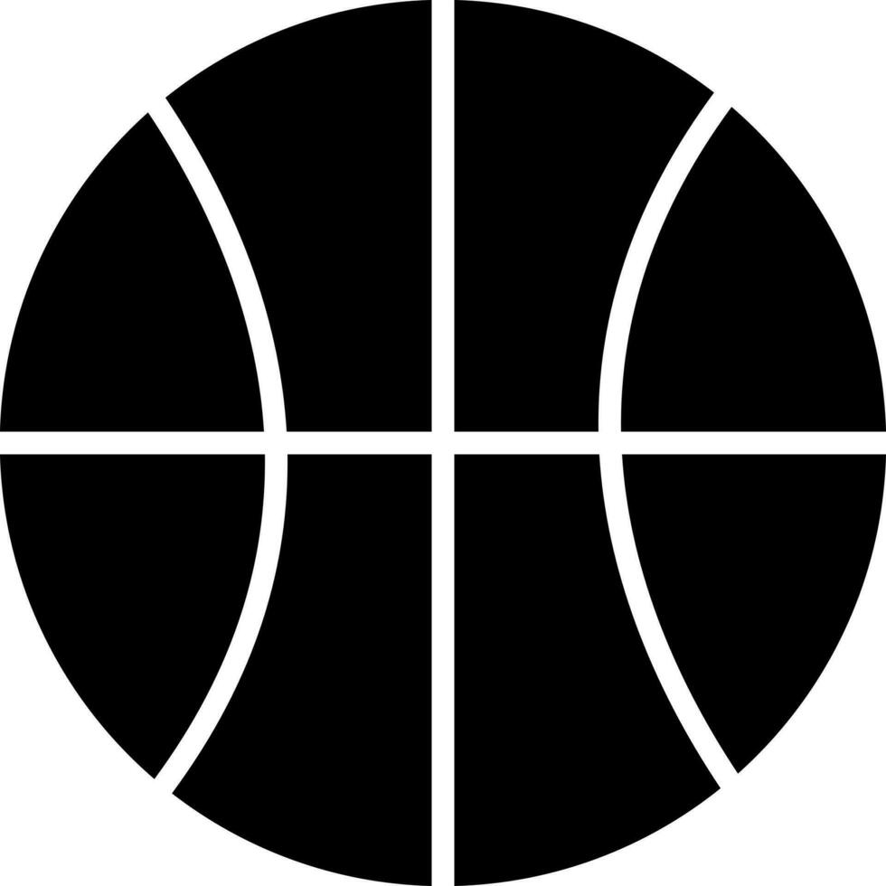 plat style basketball glyphe icône. vecteur