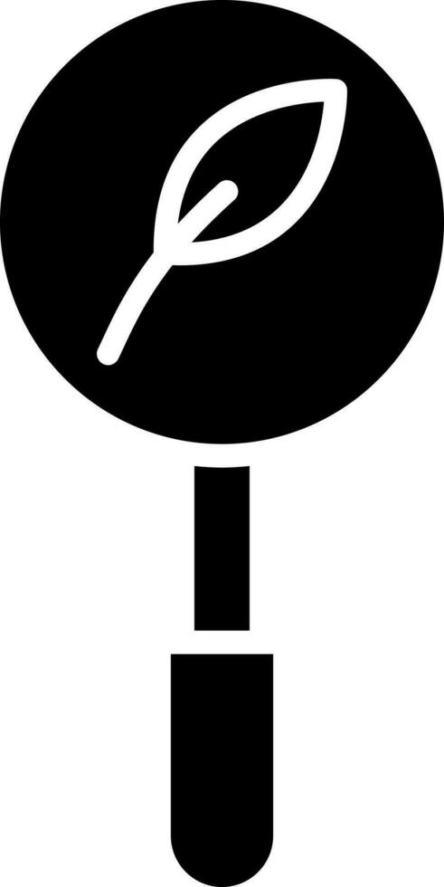 noir et blanc illustration de biologique recherche icône. vecteur